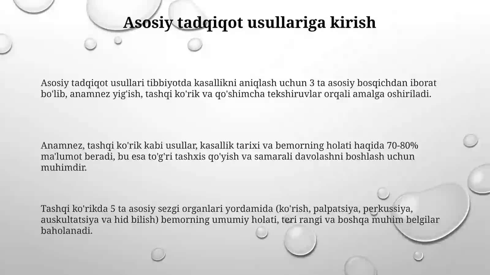 Asosiy tadqiqot usullari tibbiyotda 3