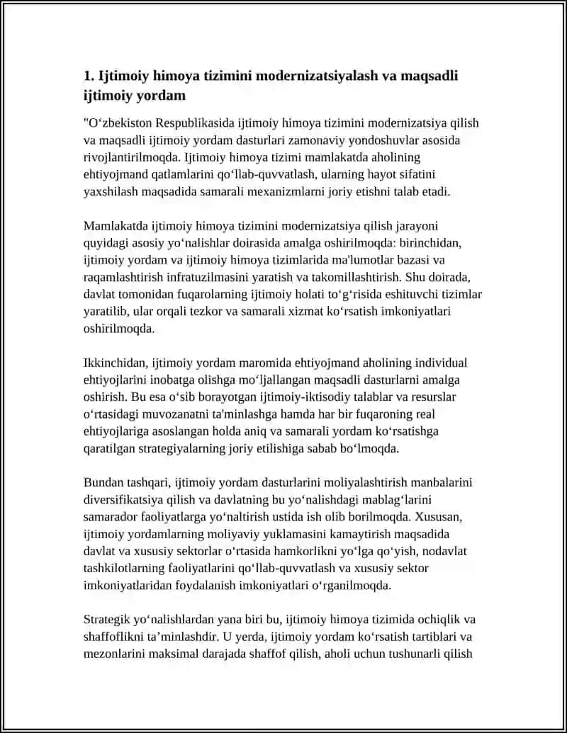 OʻZBEKISTONDA IJTIMOIY SOHAGA ZAMONAVIY YONDASHUVLAR 3