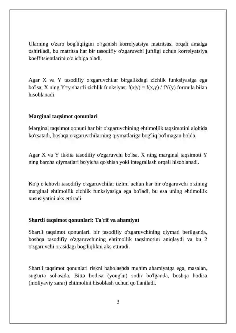 Tasodifiy miqdorlar sistemasi 3