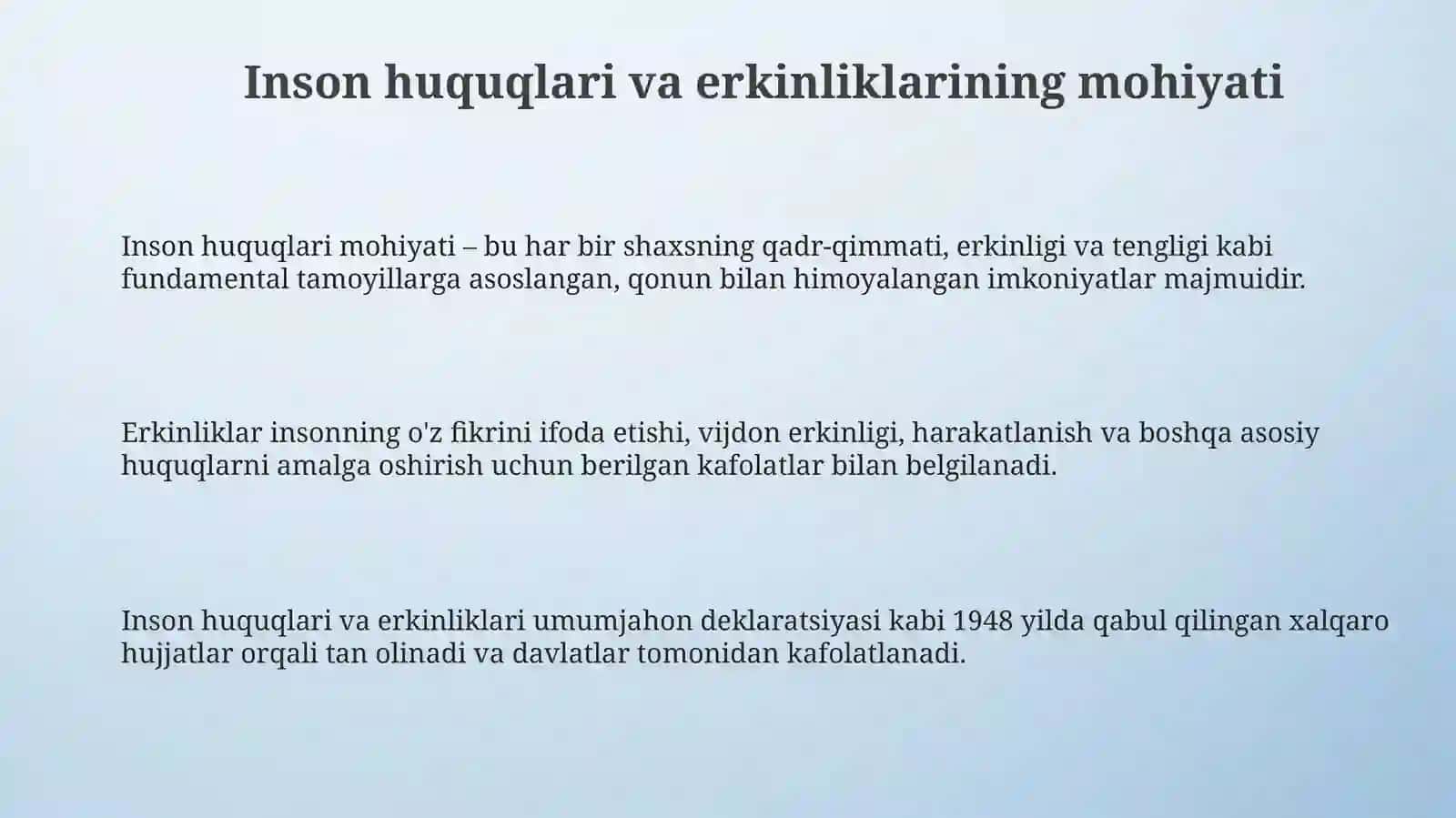 Insonning huquq va erkinliklari 3