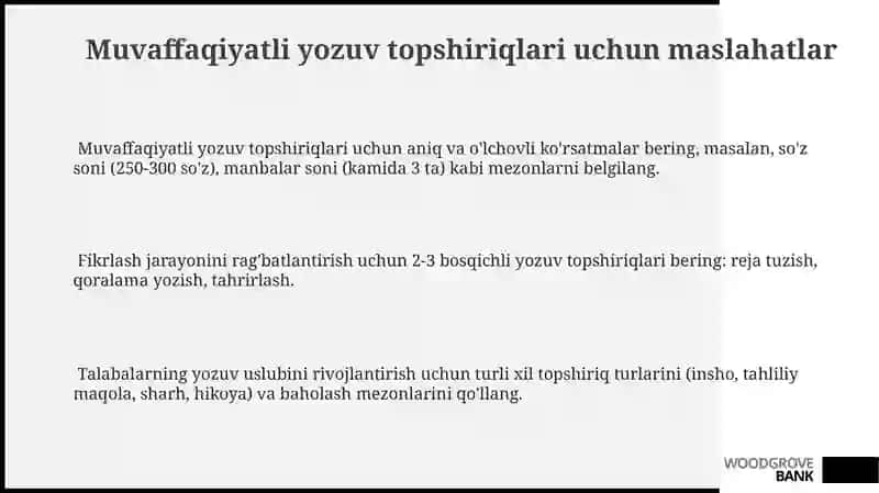 Muvaffaqiyatli yozuv topshiriqlari uchun maslahatlar 3