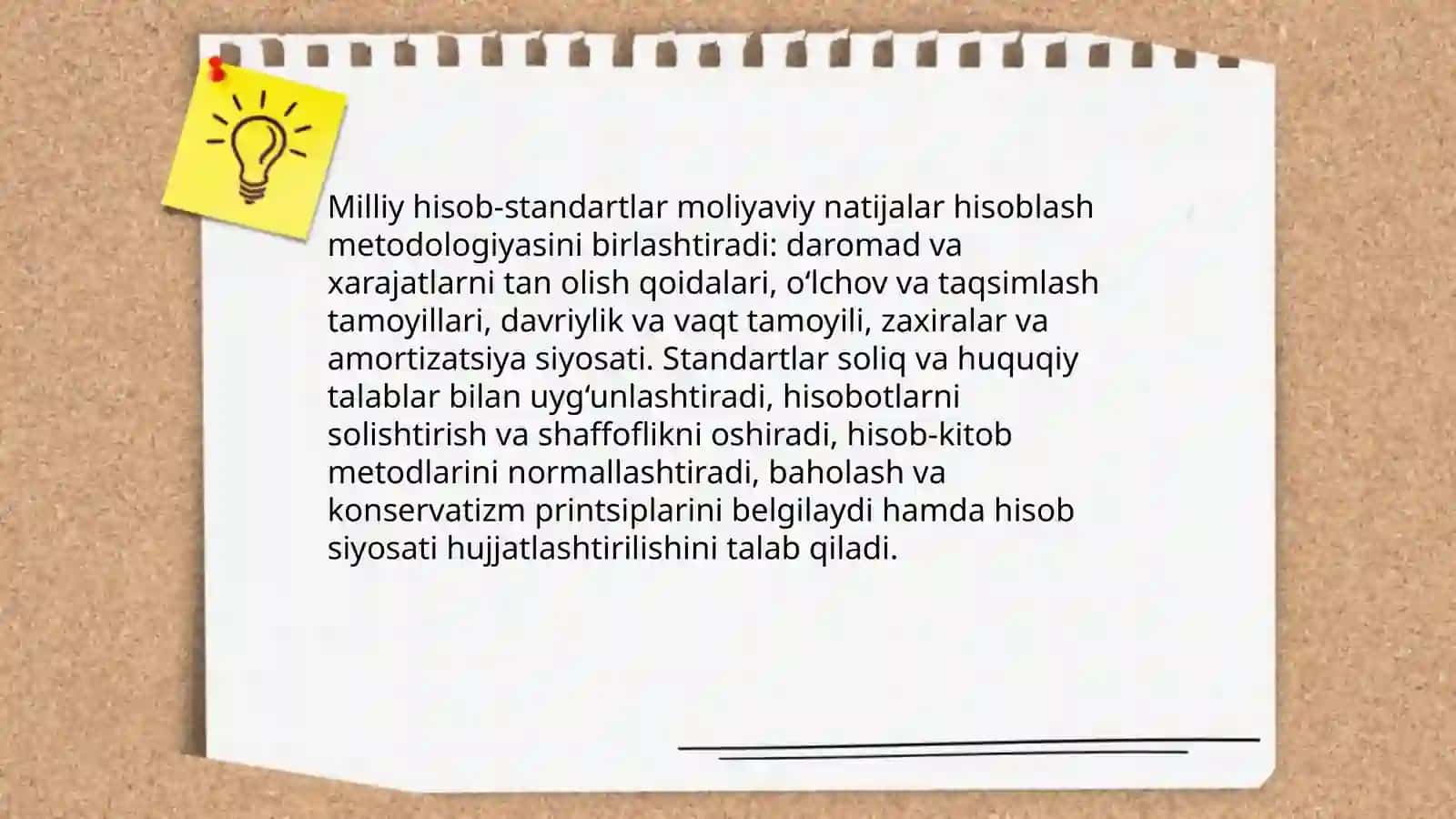 Moliyaviy natijalar to’g’risidagi hisoblarni shakillantirishda milliy standartlarni tutgan o’rni 3
