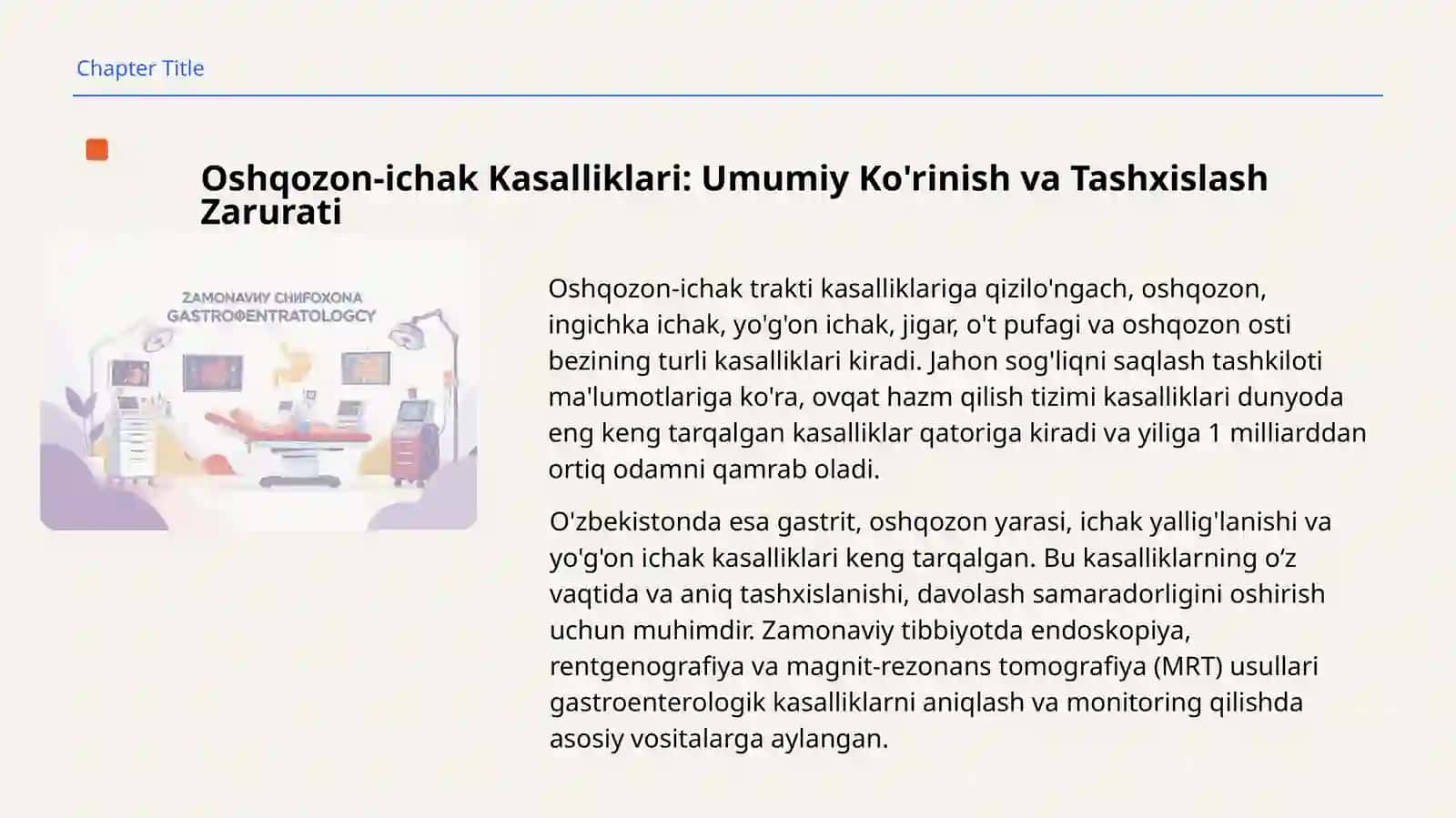 Oshqozon-ichak kasalliklarini tashxislashda Endoskopiya, Rentgenografiya va MRT qurilmalarining Biofizik Ta'sirini O'rganish 3