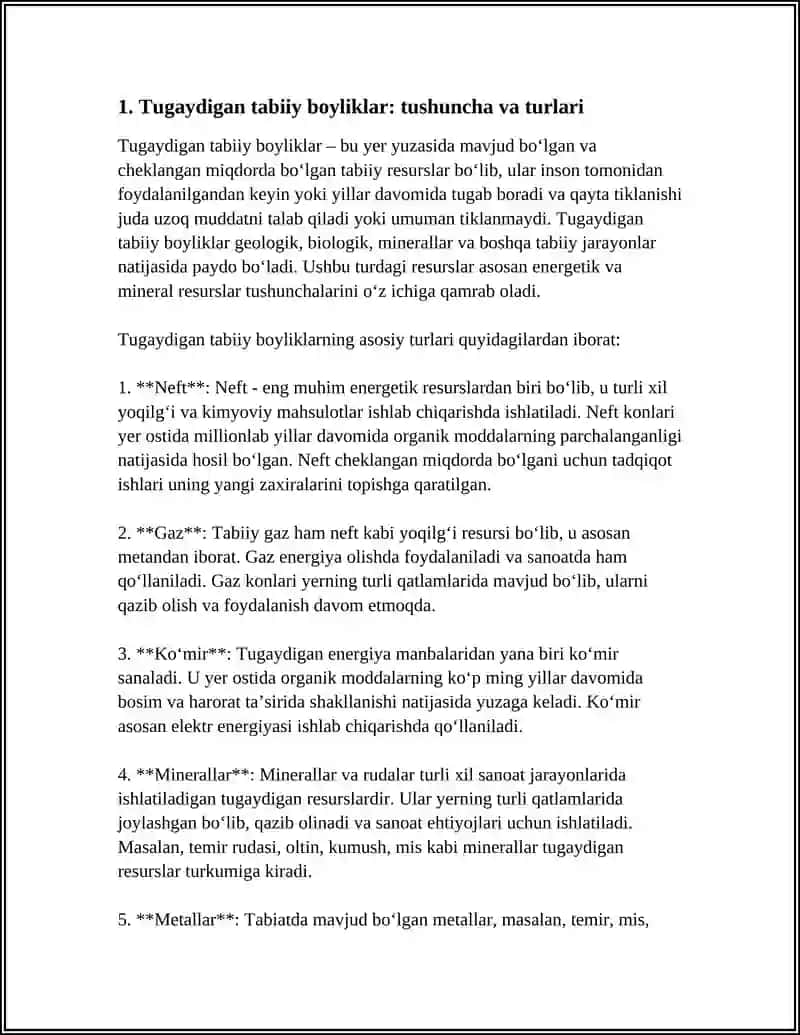 TUGAYDIGAN VA TUGAMAYDIGA TABIIY BOYLIKLAR 3