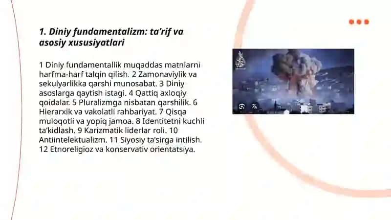 Diniy funtalimizm radikalizm va terorizmning tarixi va yonalishlari 3
