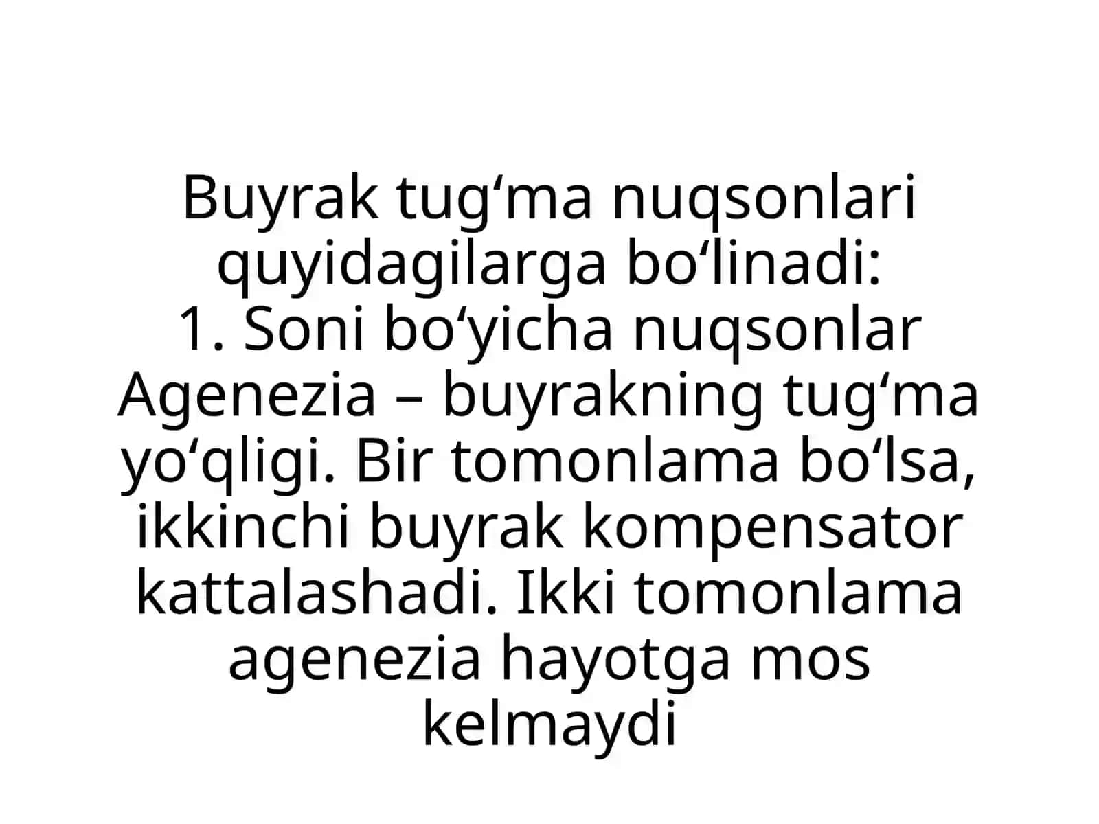 Buyraklar tugʼma nuqsonlari 3