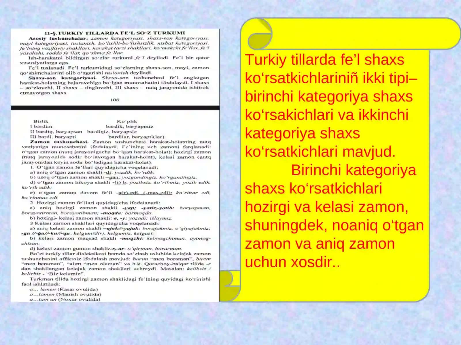 Filologiya va tillarni o’qitish: o’zbek tili ta’limi yo’nalishi 621-guruh talabasiXongeldiyeva Sevaraning turkiy tillarning qiyosiy-tarixiy grammatikasifanidan tayyorlagan taqdimoti 3