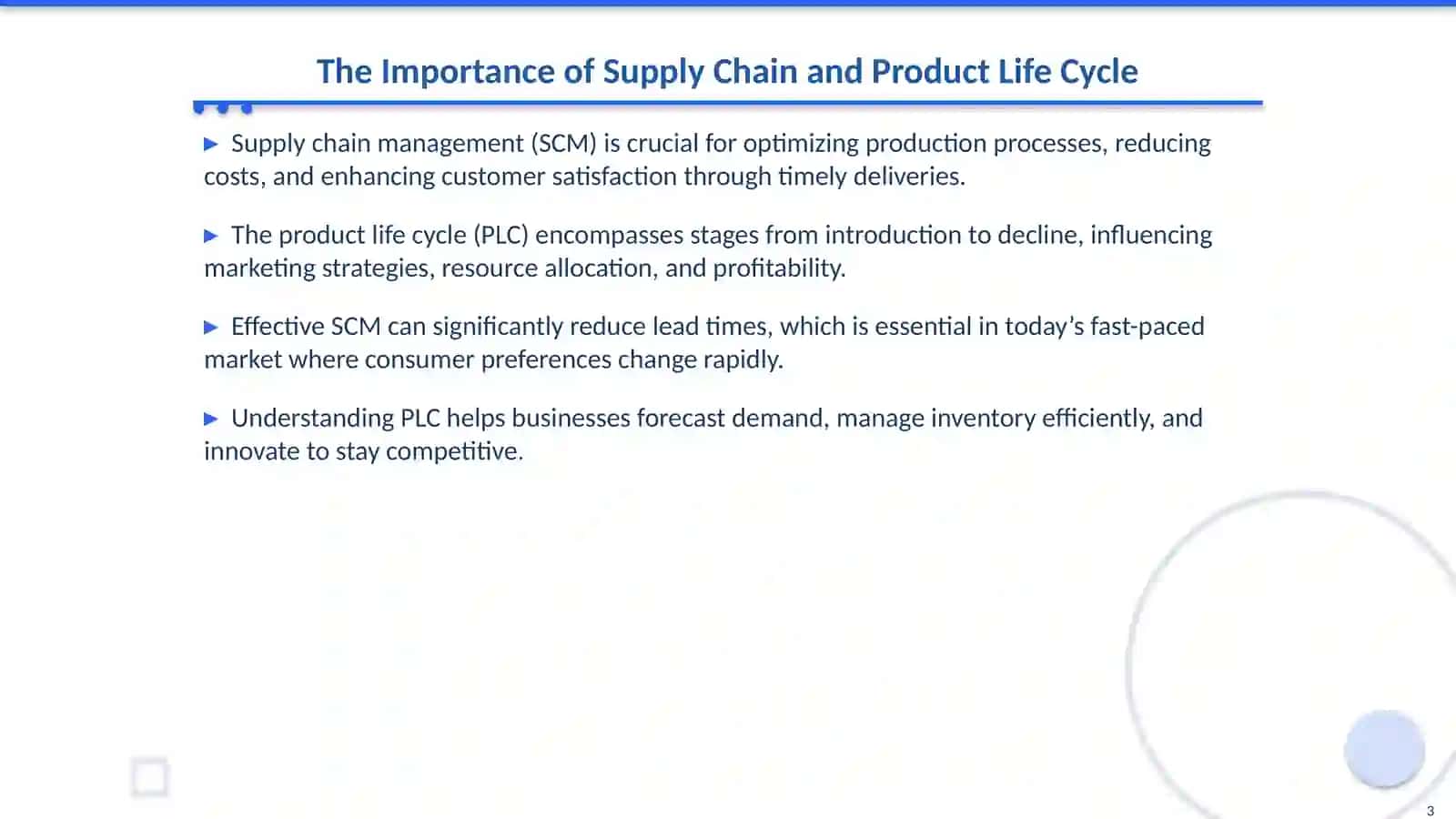 Supply Chain and Product Life Cycle 3