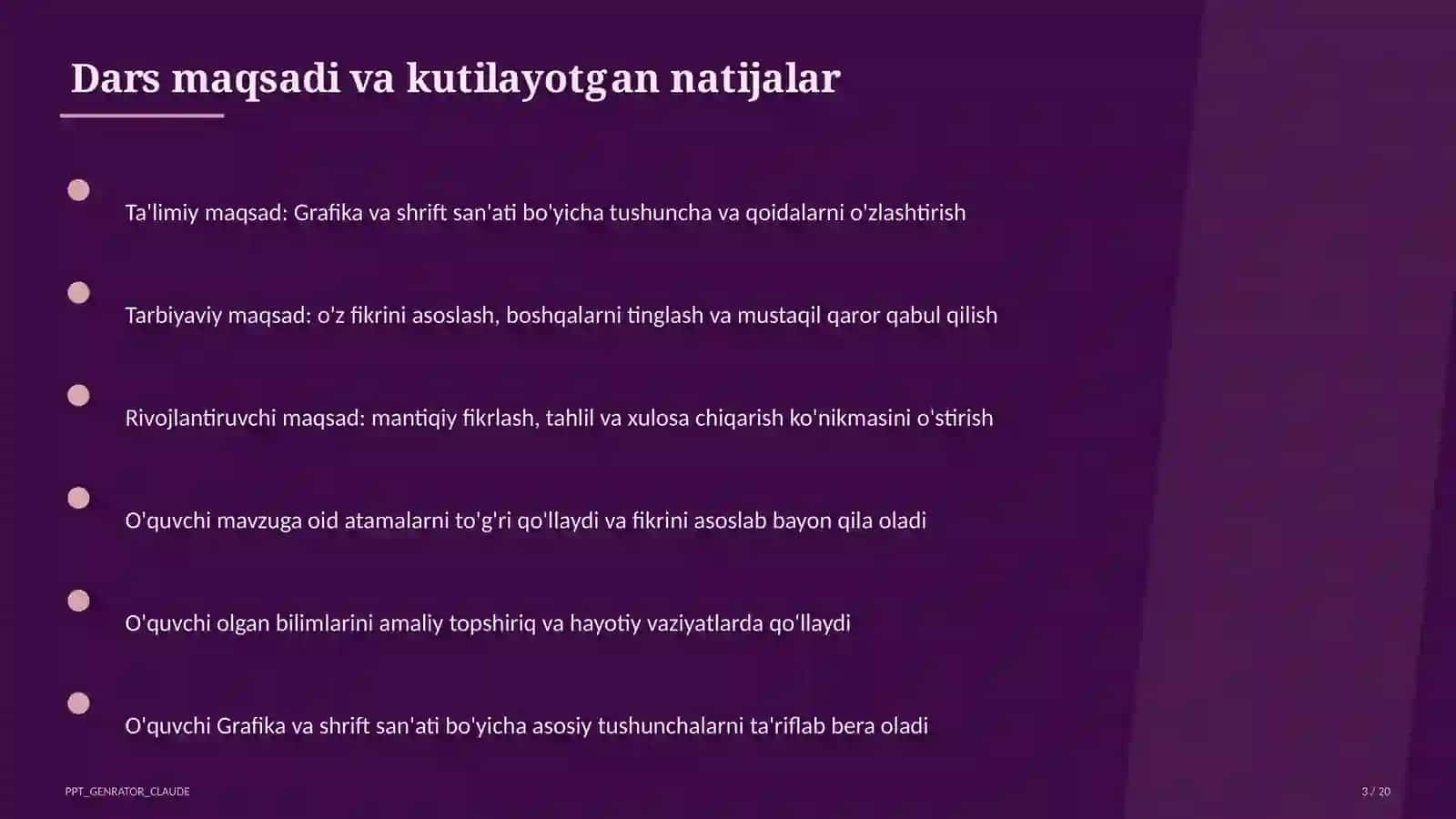 Grafika va shrift san'ati (6-sinf) 3
