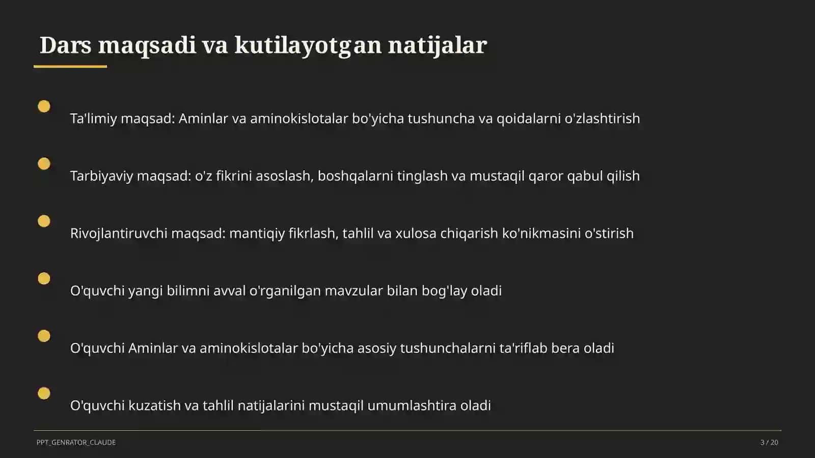 Aminlar va aminokislotalar (11-sinf) 3