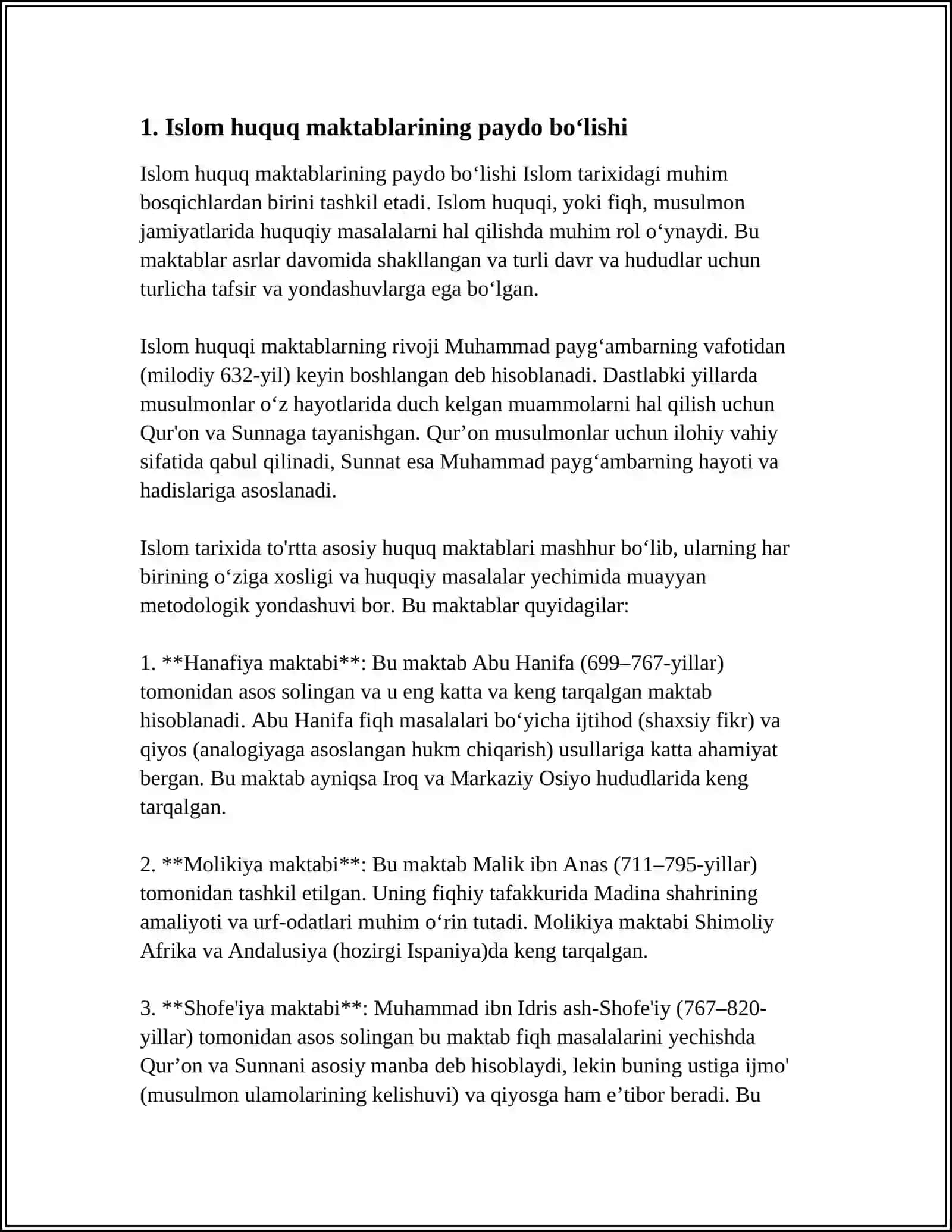 ISLOM FIQHIY MAKTABLARI 3