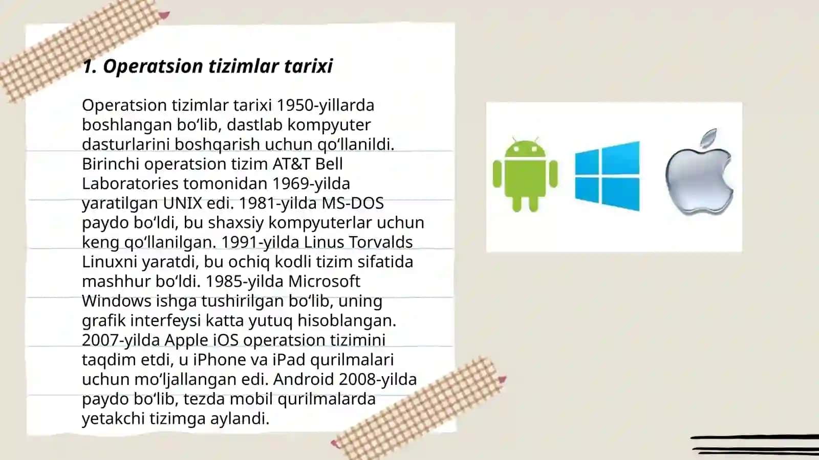 Operatsion tizimlar 3