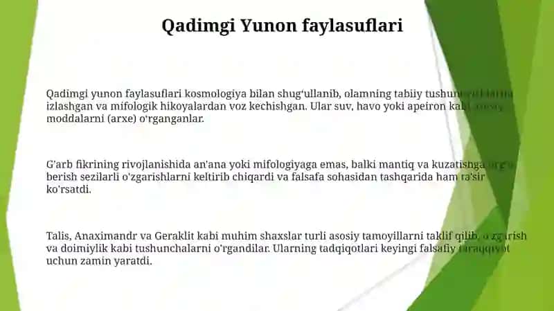 Qadimgi yunon falsafasi 3
