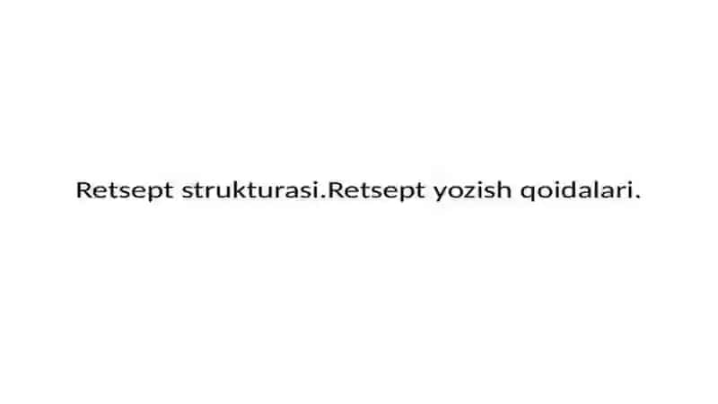 Retsept 3