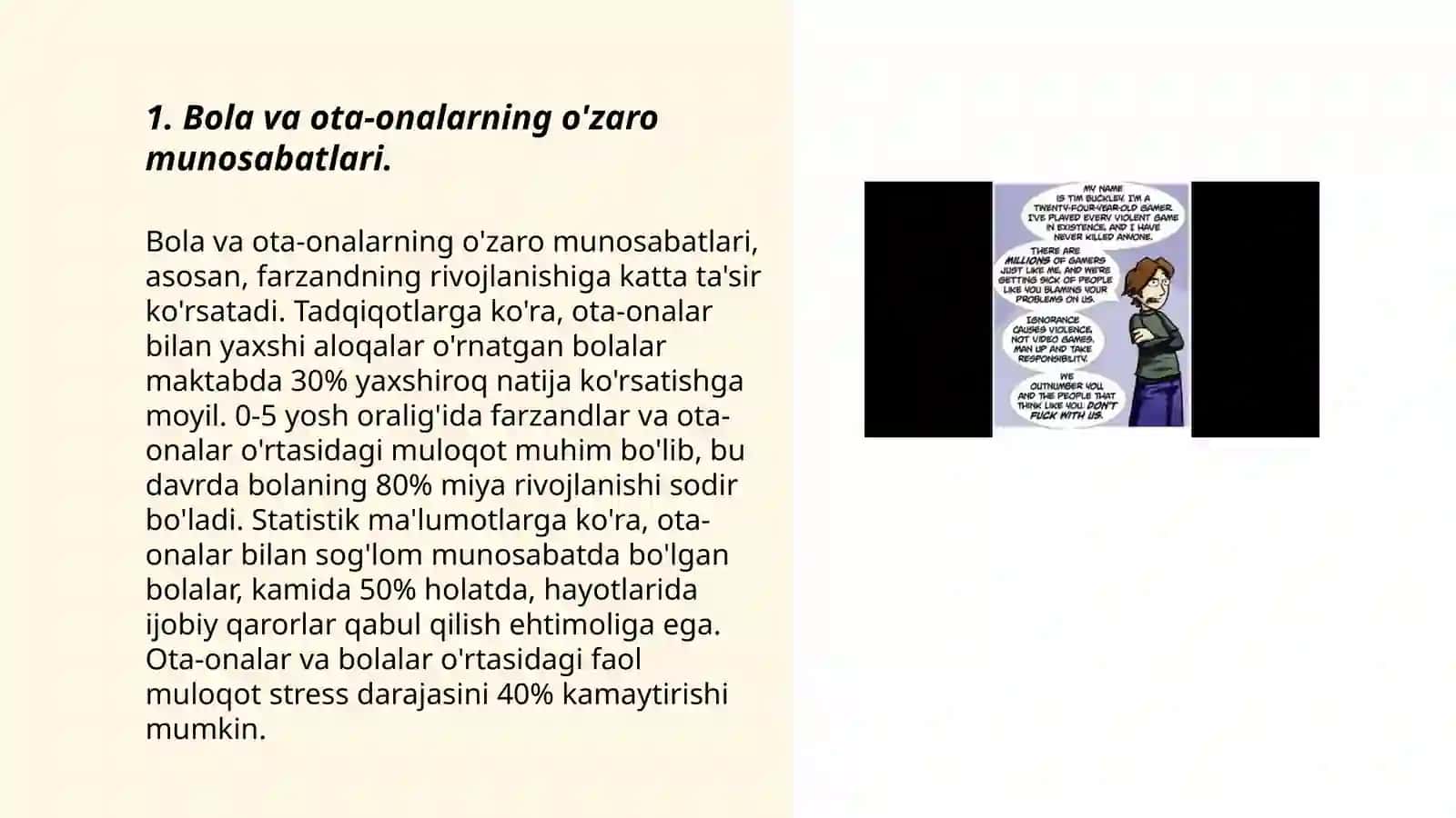 Bolaning ota ona va jamiyat bilan munosabatlarini oʻrganish usullari 3