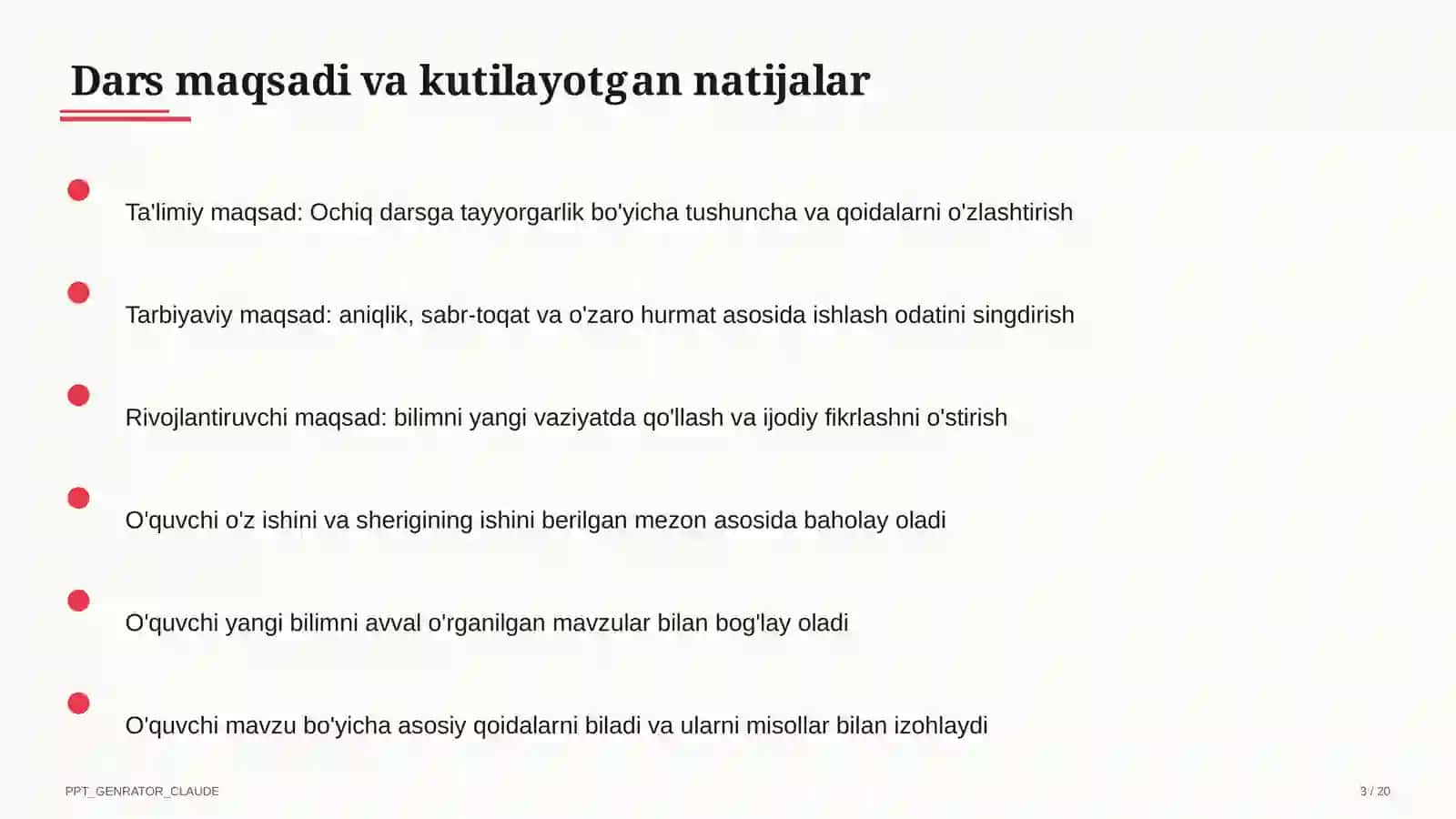 Ochiq darsga tayyorgarlik 3