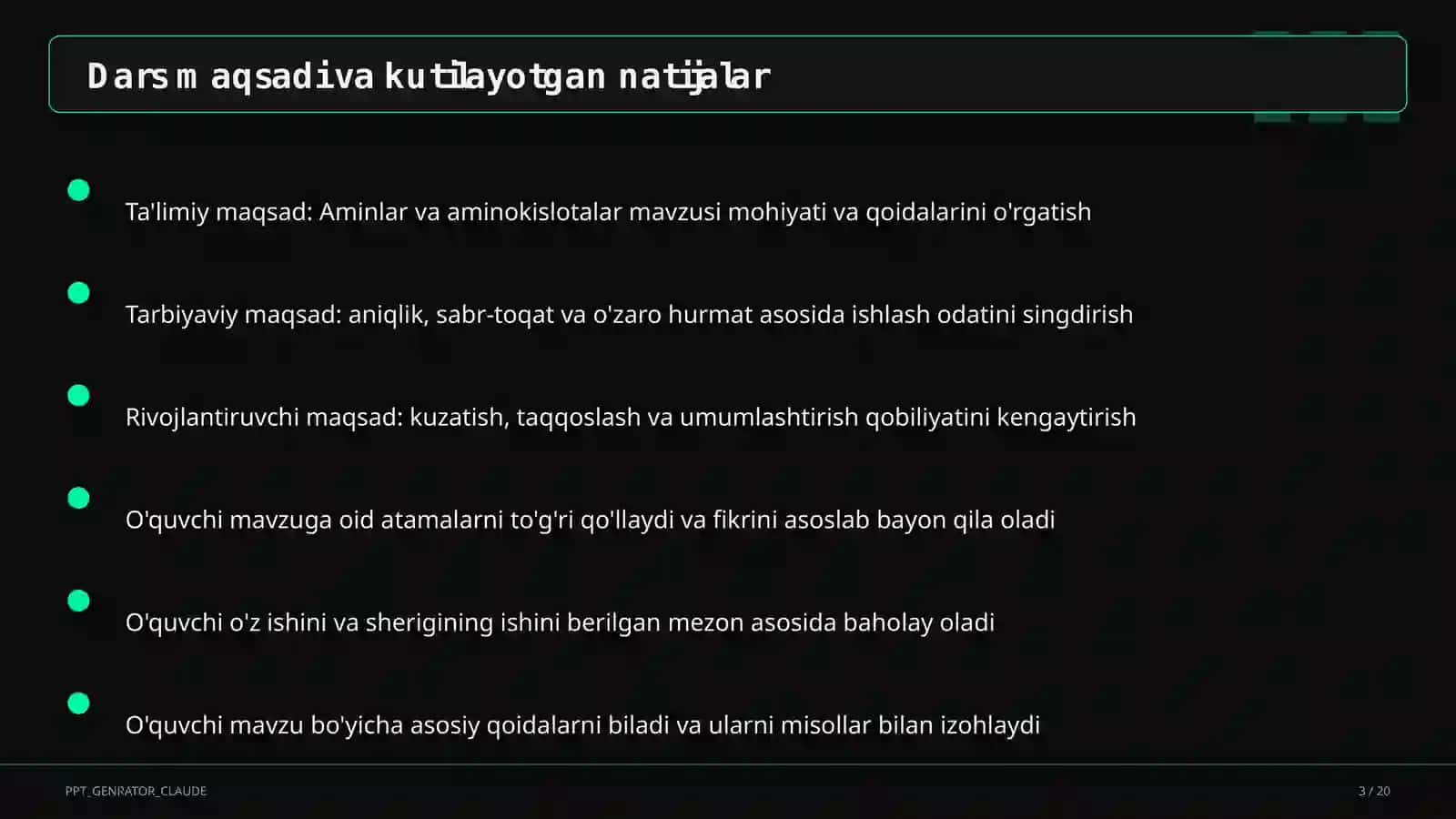 Aminlar va aminokislotalar (11-sinf) 3