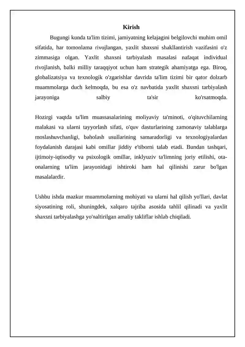 Yaxlit shaxsni tarbiyalashdagi asosiy muammolar 3