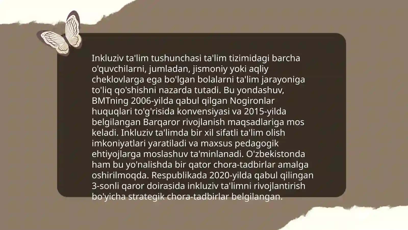 İnklyuziv ta'limning tamoyillari va unga bo'lgan ehtiyojlar, uning sabablari, bosqichlari 3