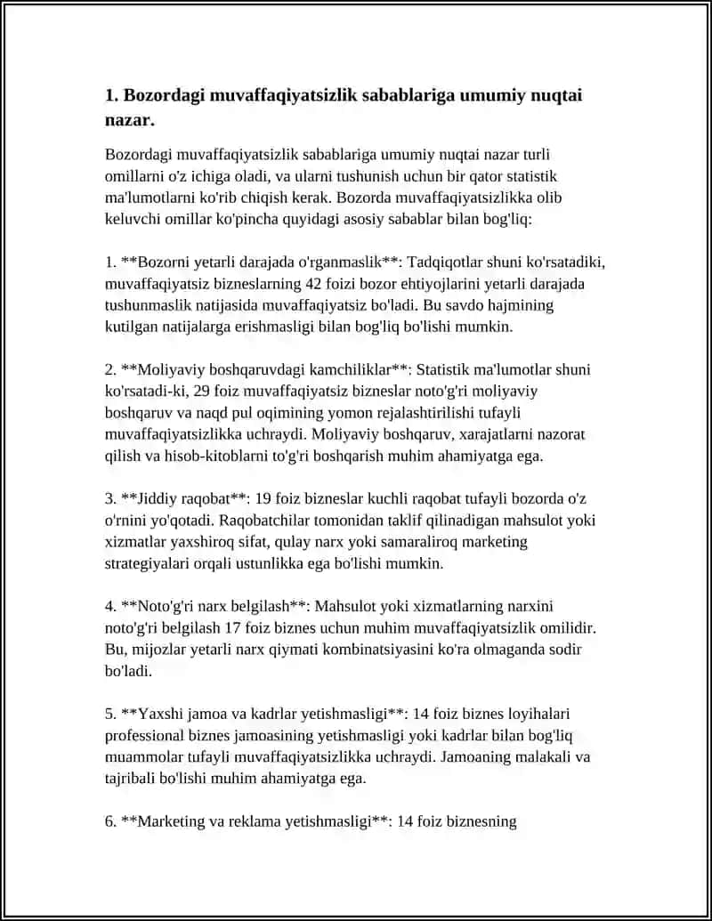MUSTAQIL ISH Mavzu: BOZORDA MUVAFFAQIYATSIZLIK VA SAMARA DORLIK. DAVLATNING IQTISODIY ROʻLI.ISH HAQINI ANIQLASH 3
