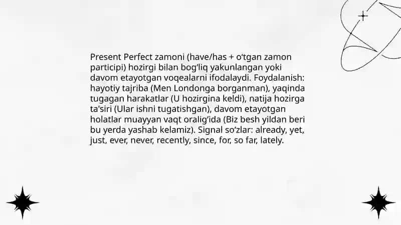 Present Perfect 3