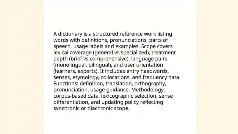 Basic concepts of lexicography 3