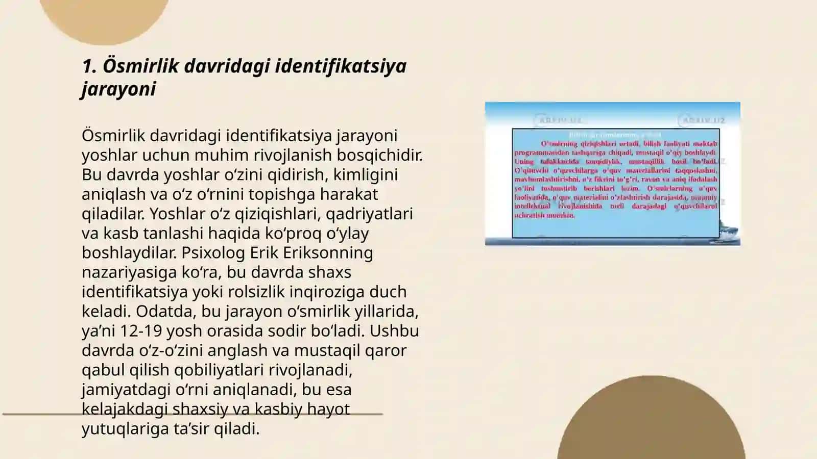 Ösmirlik davridagi psixik rivojlanishning umumiy tavsifi 3