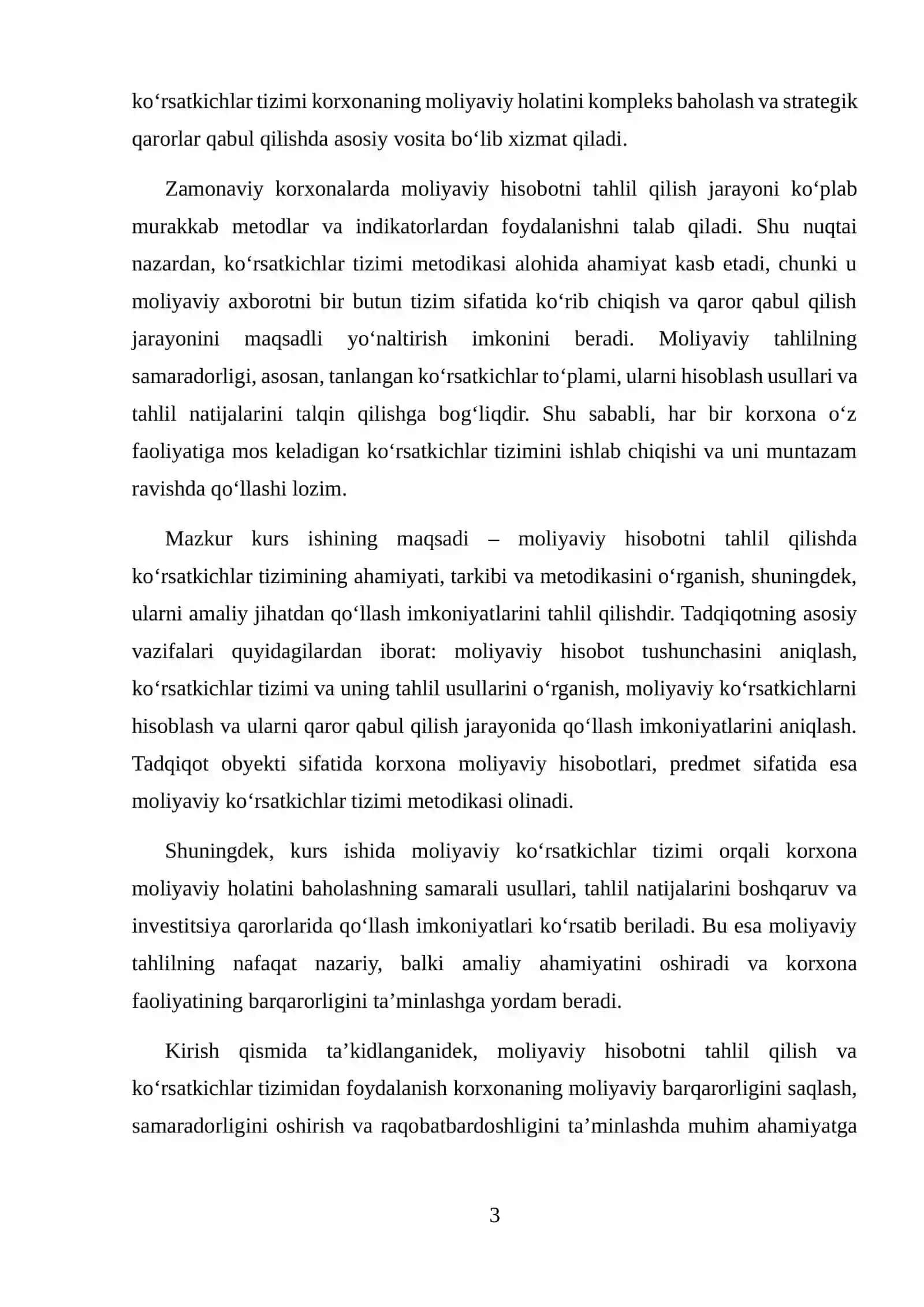MOLIYAVIY HISOBOTINI TAHLIL QILISHDA KOʻRSATKICHLAR TIZIMIDAN FOYDALANISH METODIKASI 3