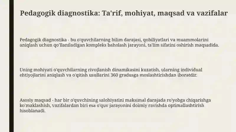 Pedagogik diagnostika 3