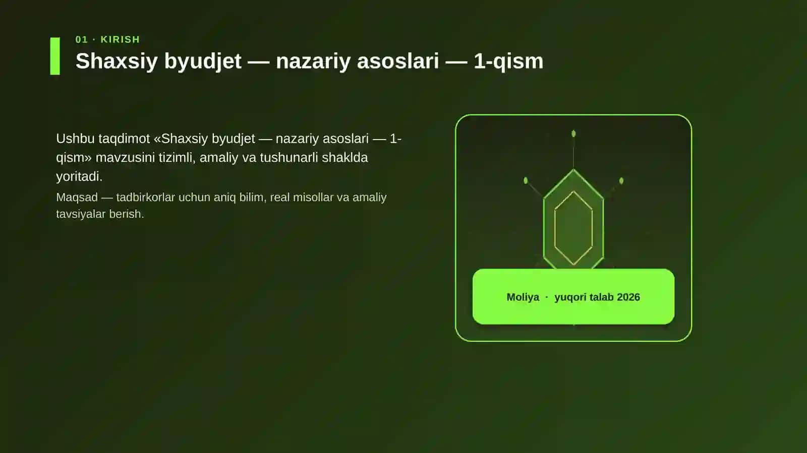 Shaxsiy byudjet — nazariy asoslari — 1-qism 3