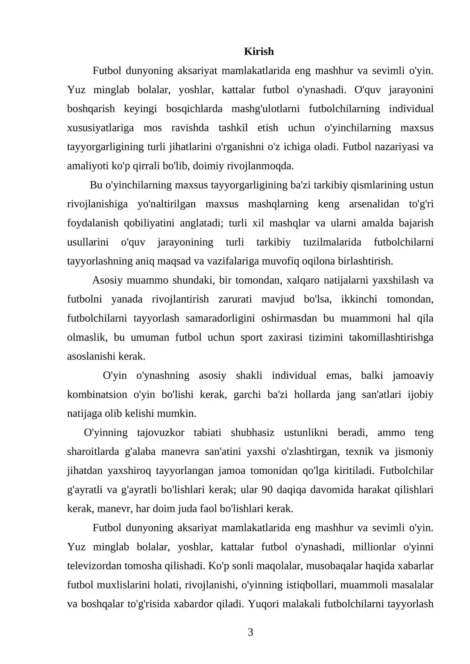 Futbol o'yinida himoyada individual harakatlanish taktikasi 3