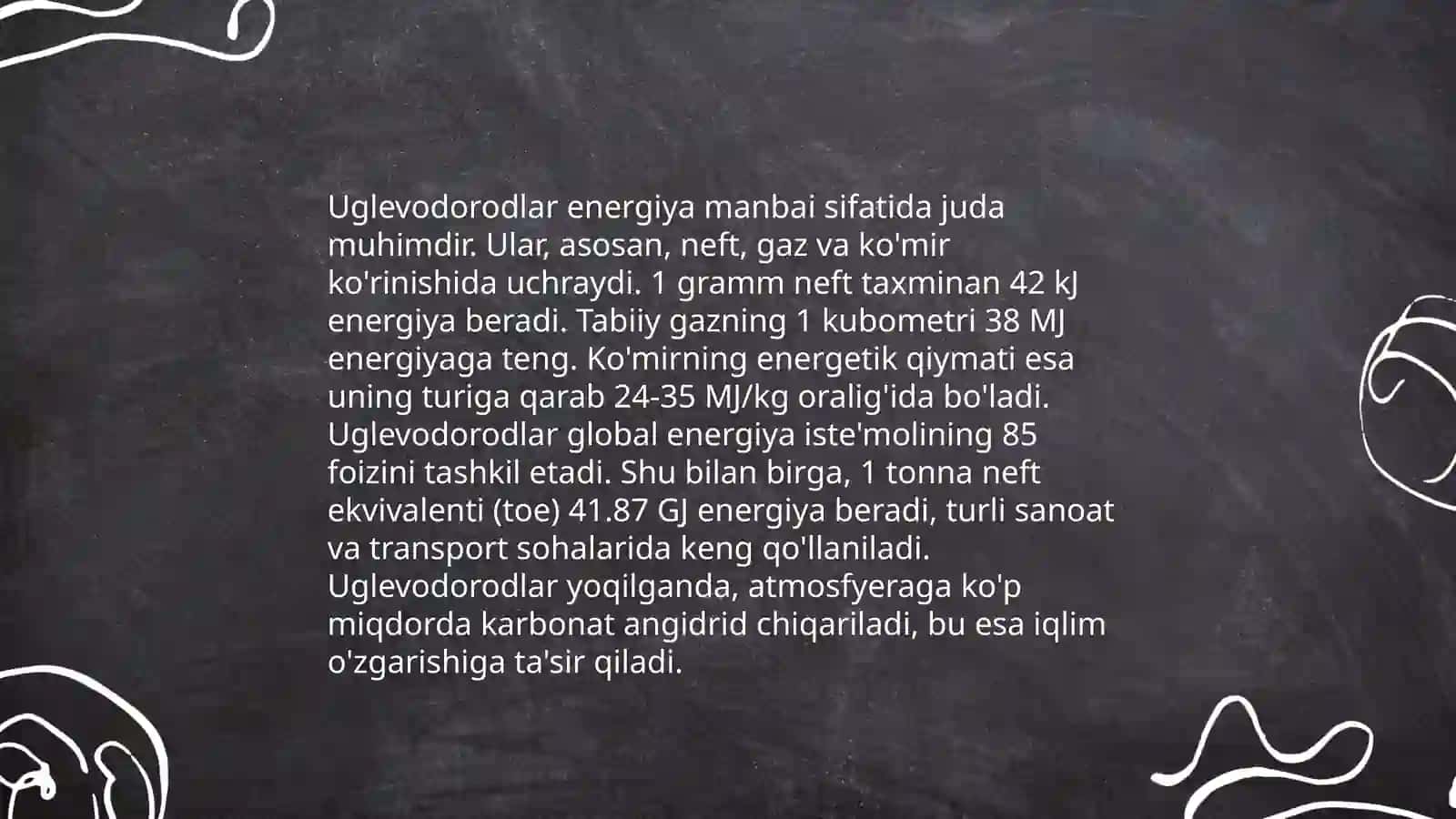 Uglevodorodlarning ozuqaviy qiymati 3