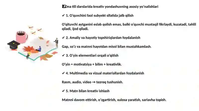 Boshlangʻich sinf ona tili DTS dasturi va darsliklarida kreativ yondashuv 3