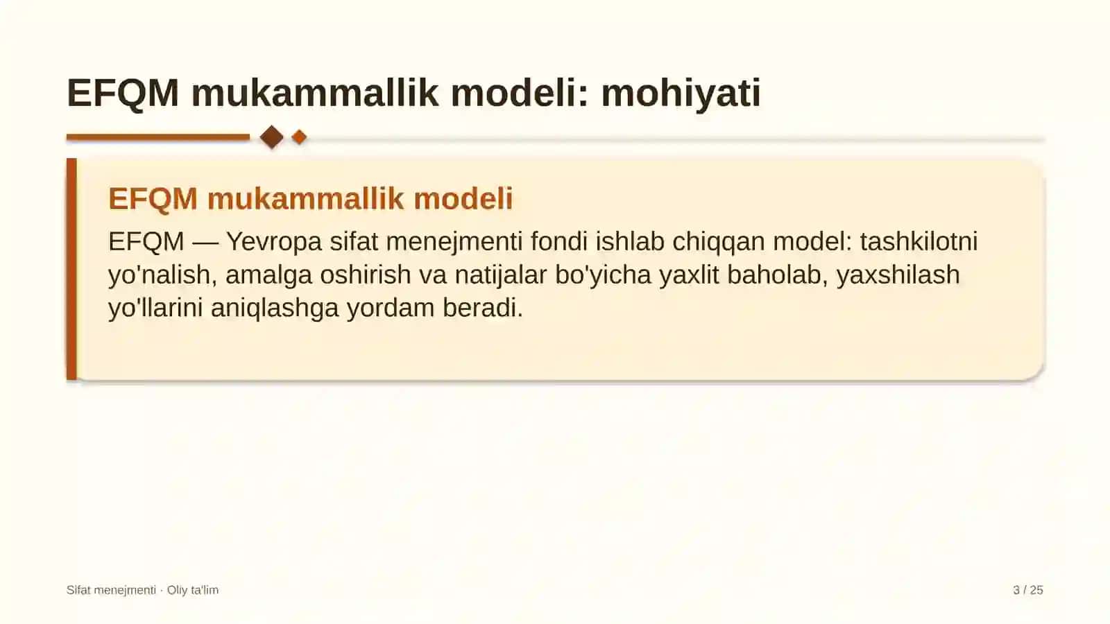 tashqi reklama sohasida efqm mukammallik modelini qo'llash 4548 3
