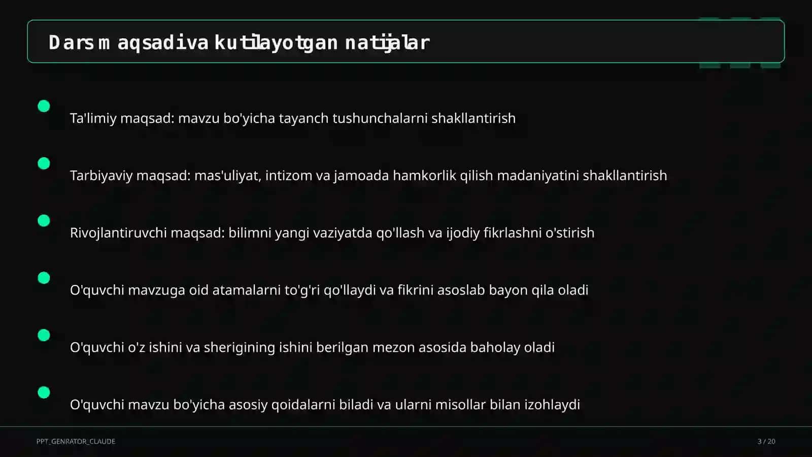 Uy vazifasini samarali tashkil etish 3