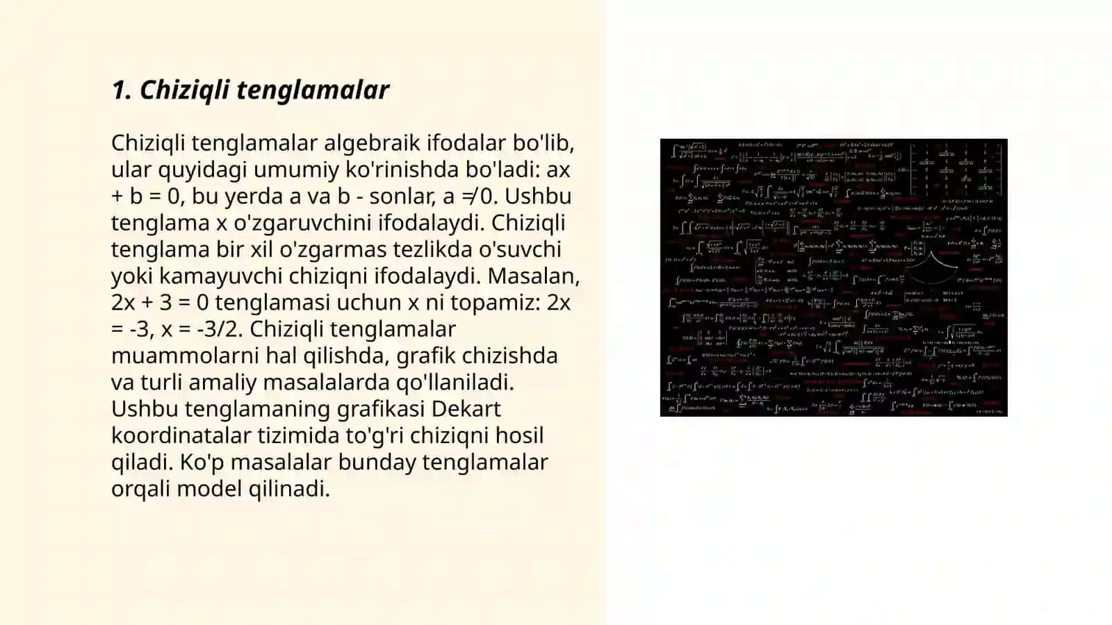 Matematika tenglamalar 3