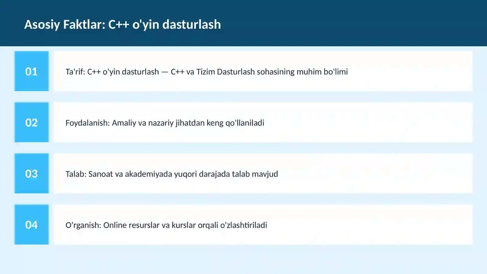C++ o'yin dasturlash 3