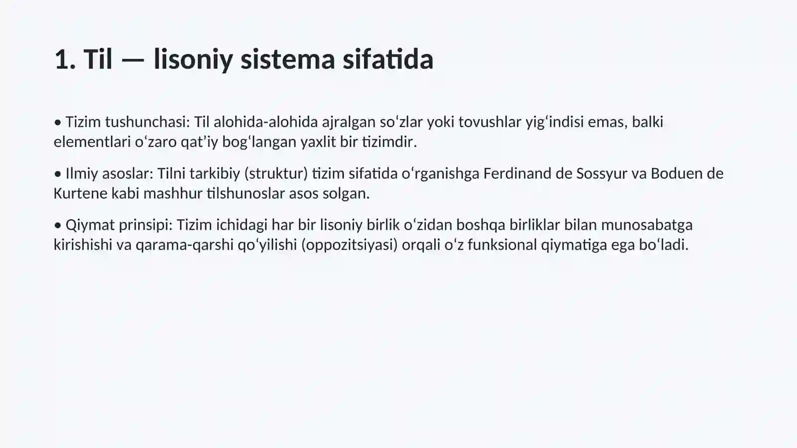 Til tizimining sathlararo iyerarxik munosabatlari va differensial belgilar nazariyasi 3