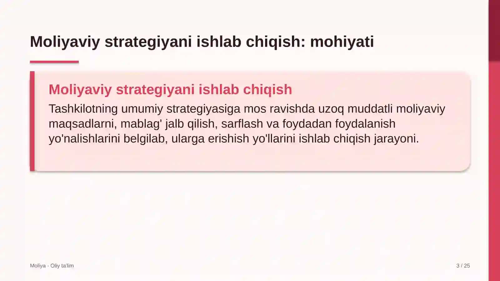 shaharsozlikda moliyaviy strategiyani ishlab chiqish 8756 3