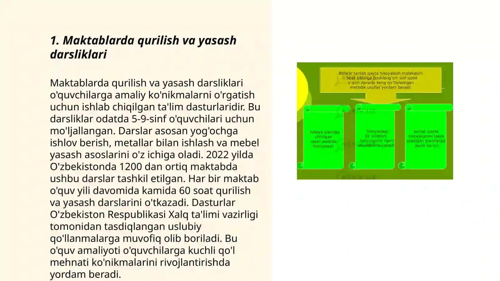 MTT ning turli yosh guruhlarida qurish-yasashga õrgatish metodlari 3