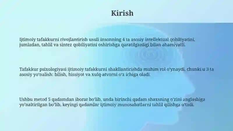 Ijtimiy tafakkurni rivojlantirish usuli 3