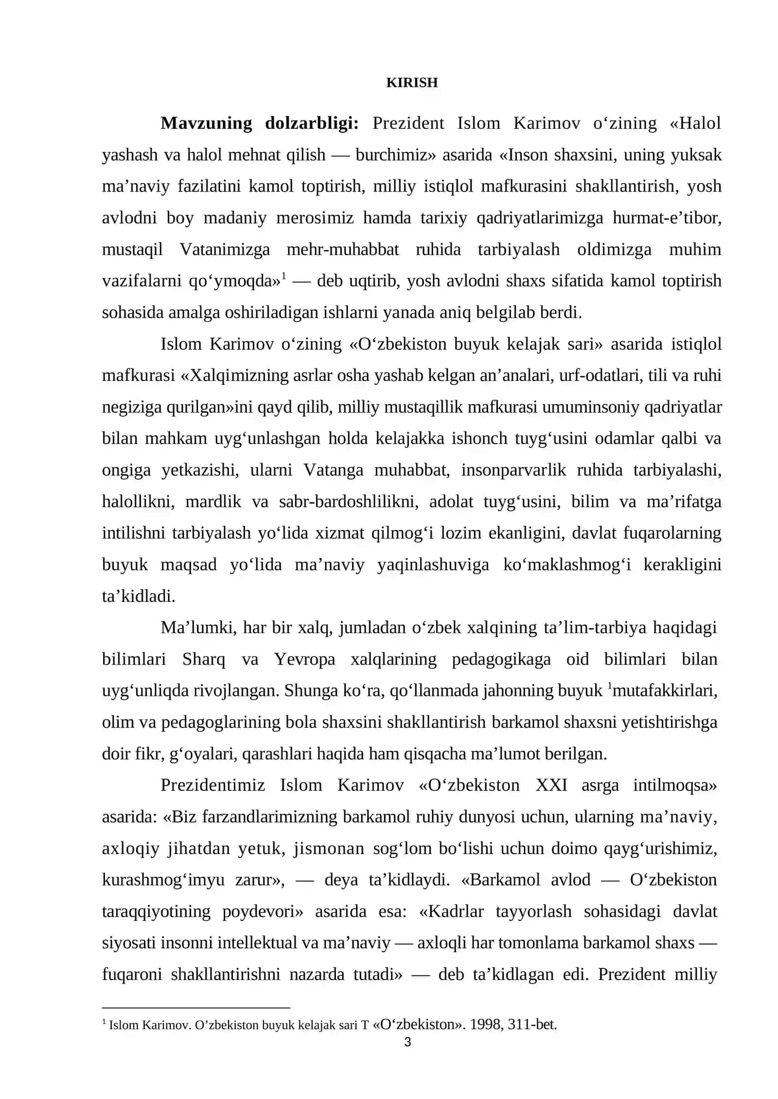 O‘QUVCHI SHAXSINI SHAKLLANTIRISHDA MILLIY QADRIYATLARNING PEDAGOGIK ASOSLARI 3