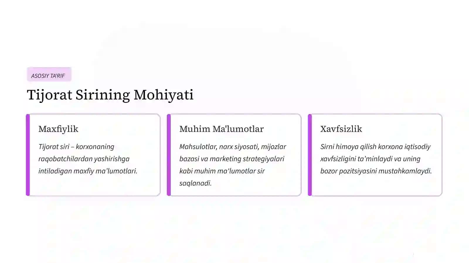 Korxonaning Tijorat Sirlarini Ochish: Muvaffaqiyat Kaliti 3