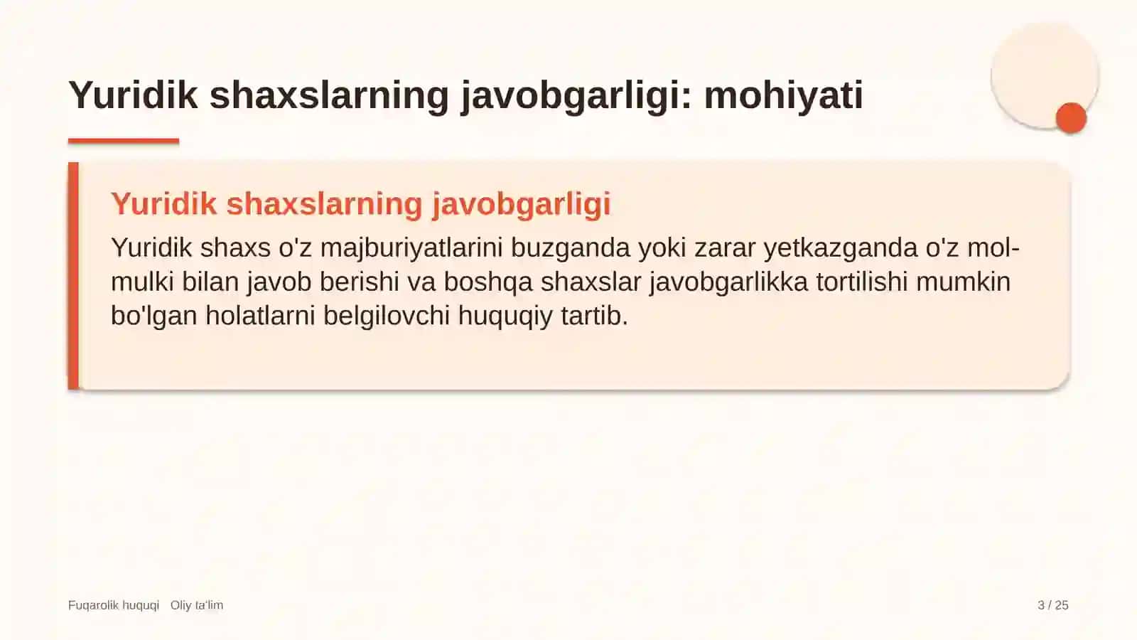 xususiy universitetlarda yuridik shaxslarning fuqarolik huquqiy javobgarligi 9048 3