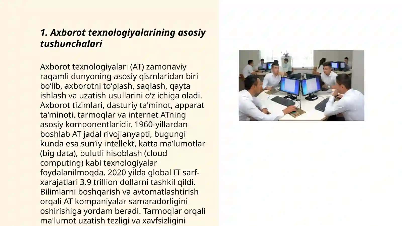 Axborot texnologiyalari faniga kirish 3