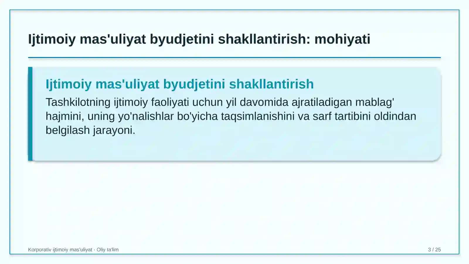 Energetika ta'mirlash korxonalarida ijtimoiy mas'uliyat byudjetini shakllantirish 3