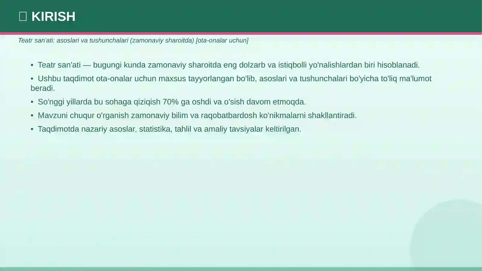 TEATR SAN'ATI Asoslari va tushunchalari 3