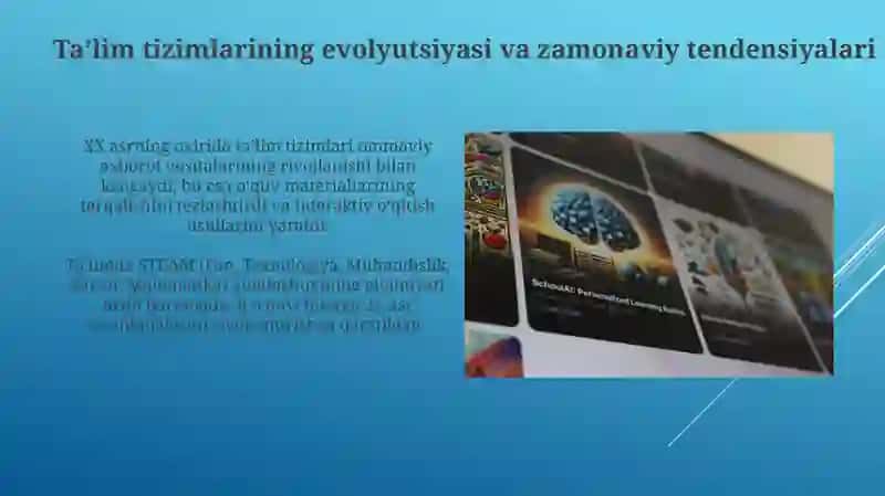 Zamonaviy ta'lim tizimlari va pedagogik fan: tendensiyalar va falsafalar 3