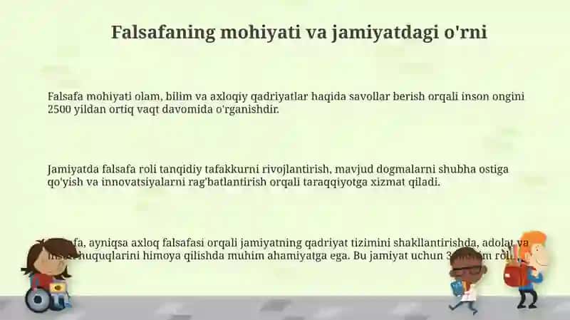 Falsafaning mohiyati va jamiyat tarqqiyotidagi roli 3