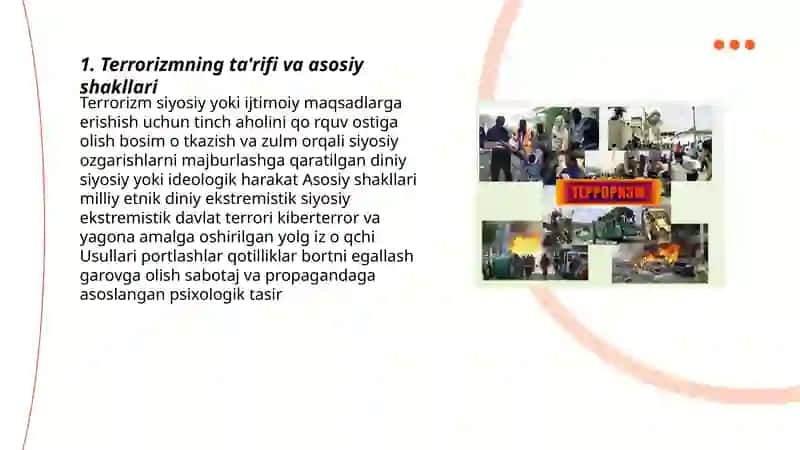 Terrorizm va aholi muhofazasi 3
